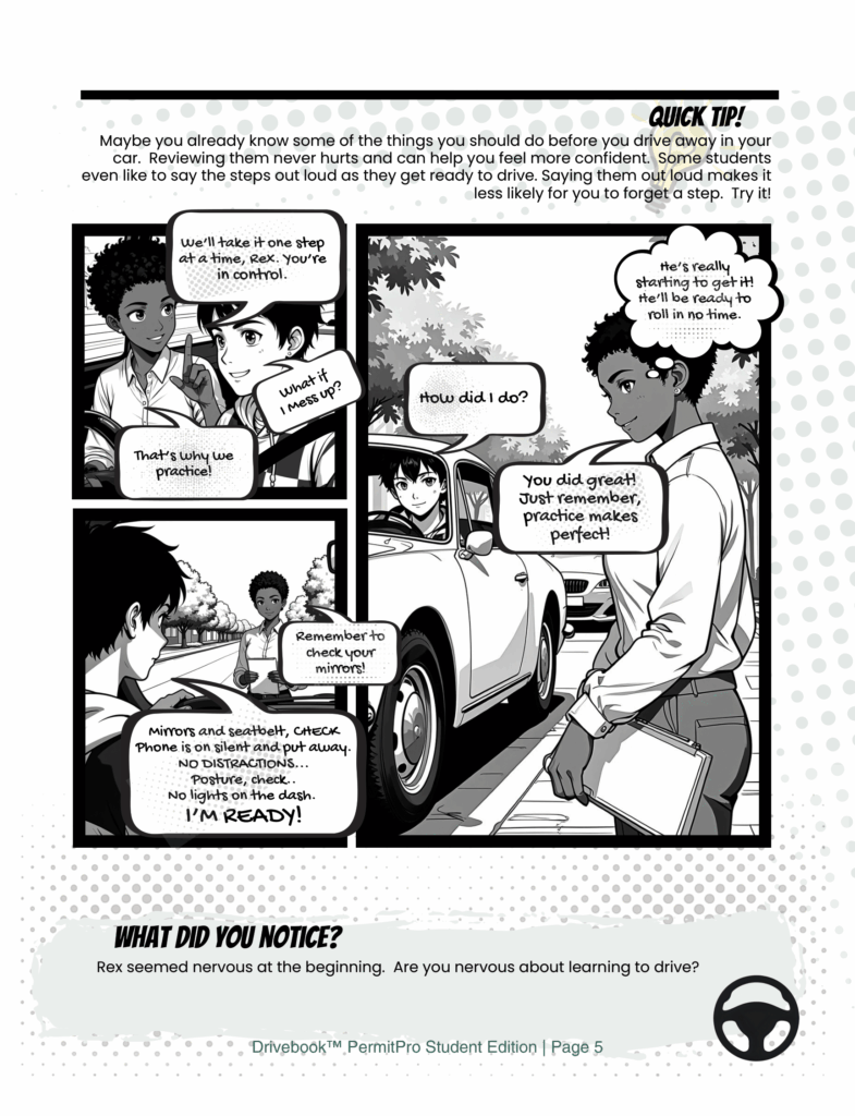 PermitPro™ visual workbook sample – practice-based permit test prep for teens